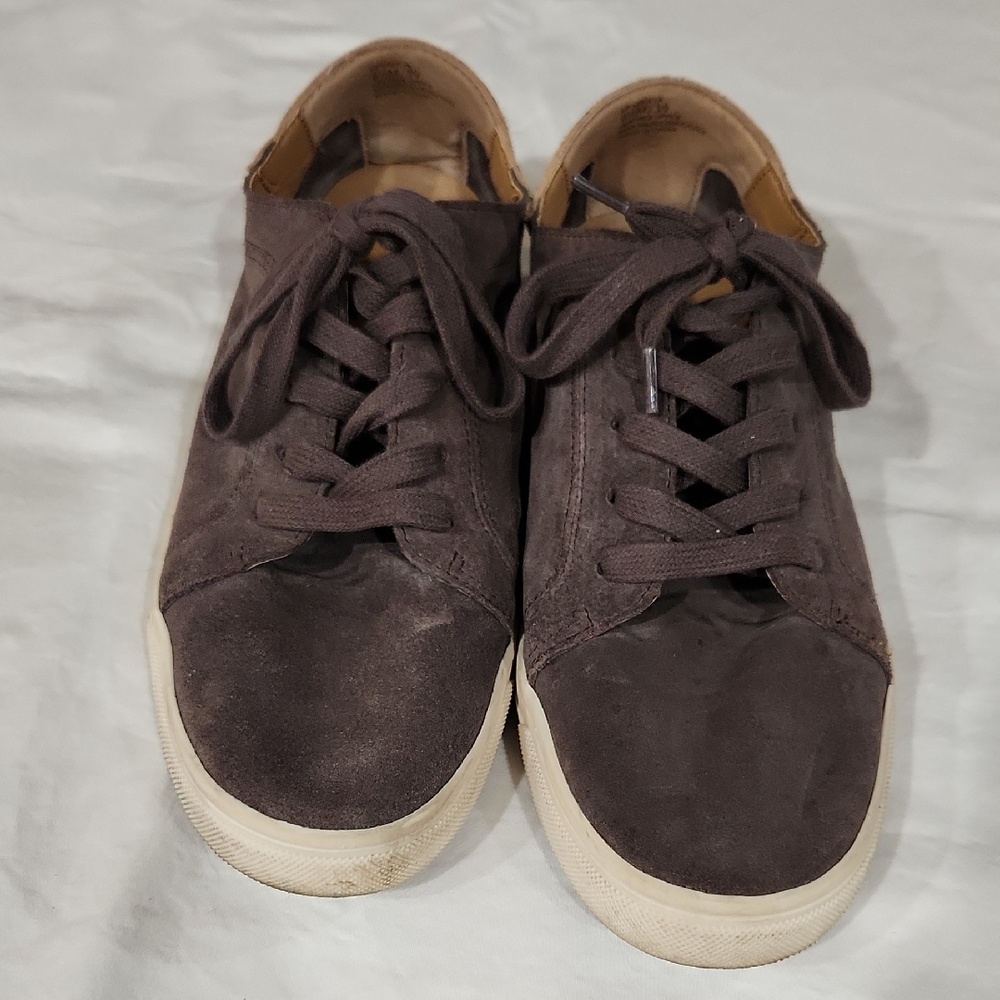 Lucky Brand Loucia Dark Brown Suede Sneakers
